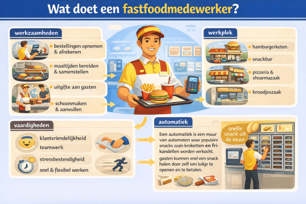Alles over het beroep fastfoodmedewerker Wat doet een fastfoodmedewerker